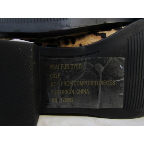 Steve Madden Womens Sz 8 M Cheetah Print Fur Chelsea Ankle Fashion Boots Bootie - Picture 10 of 12